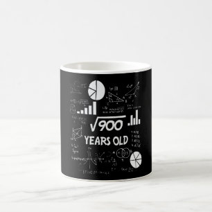 30th Birthday Square Root Math 30 Years Old Bday Coffee Mug
