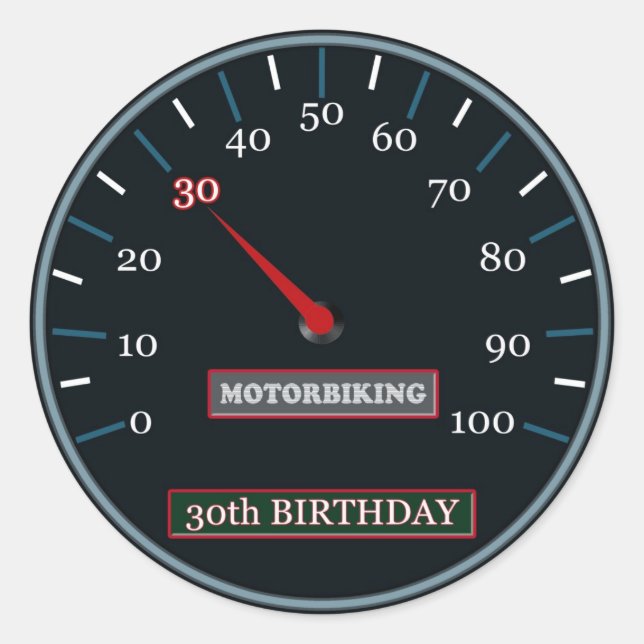 30th Birthday Sticker (Front)