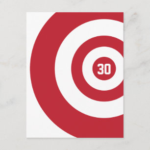 30th Birthday - Target Bullseye Invitation