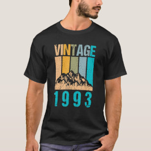 30th Birthday u2013 1993 Vintage Mountains Hiking  T-Shirt
