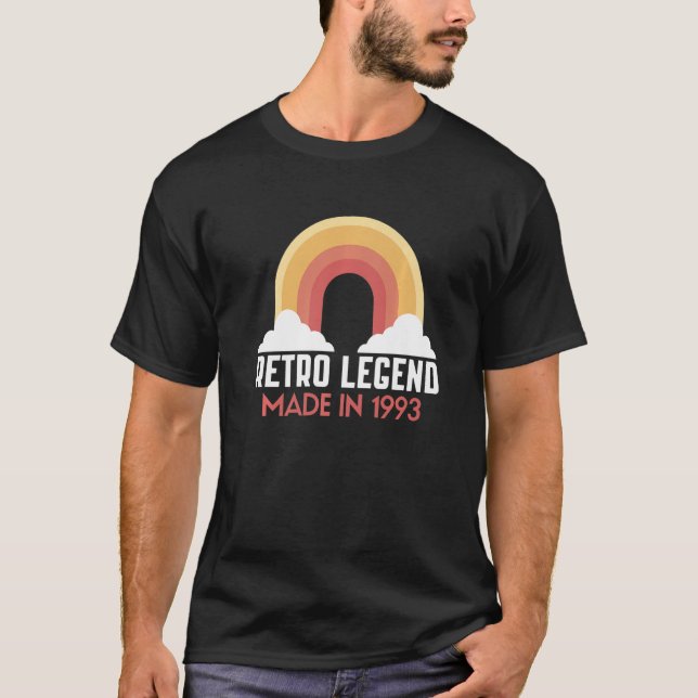 30th Birthday u2013 Retro Legend Made In 1993   T-Shirt (Front)