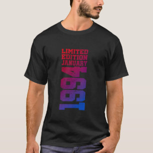 30th Birthday Vintage 1994 January 30 Year Men Wom T-Shirt