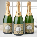 30th Birthday Vintage Retro Template Your Photo Sparkling Wine Label<br><div class="desc">Celebrate a 30th birthday in style with this vintage-inspired sparkling wine label. This unique design features a retro colour scheme and can be personalized with your own photo. Perfect for a toast to that milestone birthday, this sparkling wine label will add a fun and memorable flair to a special day....</div>