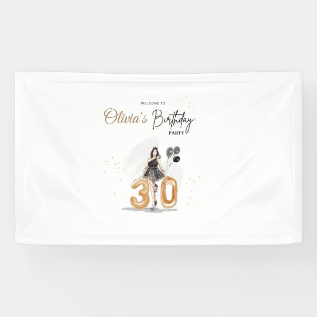 30th birthday welcome sign,  banner (Horizontal)