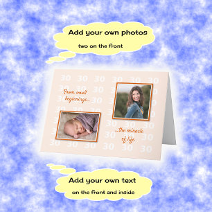 30th birthday your photos and text card