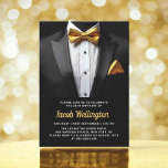 30th Black and Gold Tuxedo Birthday Event Invitation<br><div class="desc">Celebrate in style with this Black and Gold Tuxedo Birthday Event Invitation, exuding elegance and sophistication. The sleek black background and shimmering gold accents set the tone for a luxurious affair, perfect for a milestone celebration. With its refined tuxedo-inspired design, this invitation captures the essence of a classy evening filled...</div>