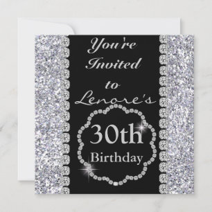 30th BLING Birthday Party Invitation