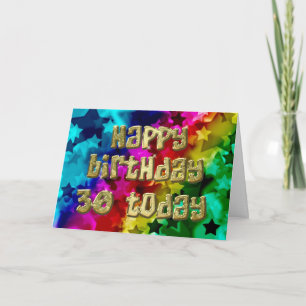 30th Bright stars birthday card