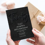 30th Chalkboard Style Birthday  Invitation<br><div class="desc">30th Chalkboard Style Birthday Invitation</div>