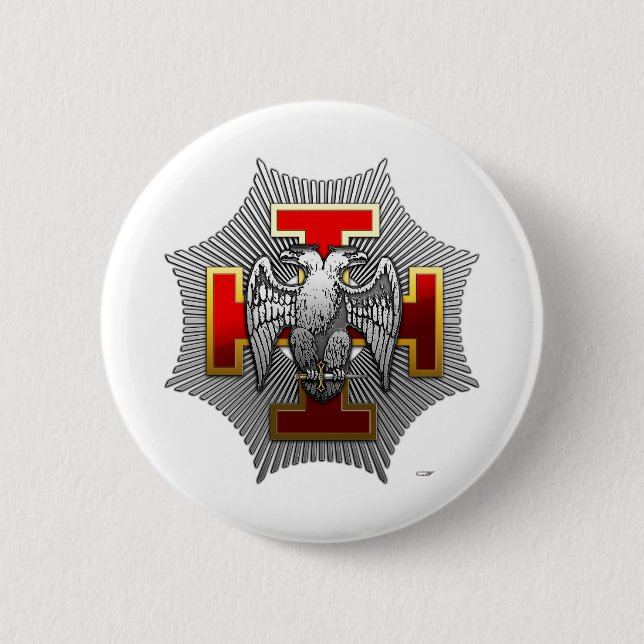 30th Degree: Knight Kadosh 2 Inch Round Button (Front)