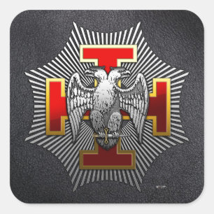 30th Degree: Knight Kadosh Square Sticker