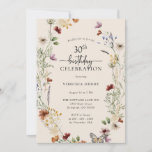 30th Floral Birthday Invitation<br><div class="desc">This stylish & elegant 30th birthday invitation features gorgeous hand-painted watercolor wildflowers arranged as a lovely wreath perfect with an elegant hand-lettered script. Find matching items in the Boho Wildflower Wedding Collection.</div>
