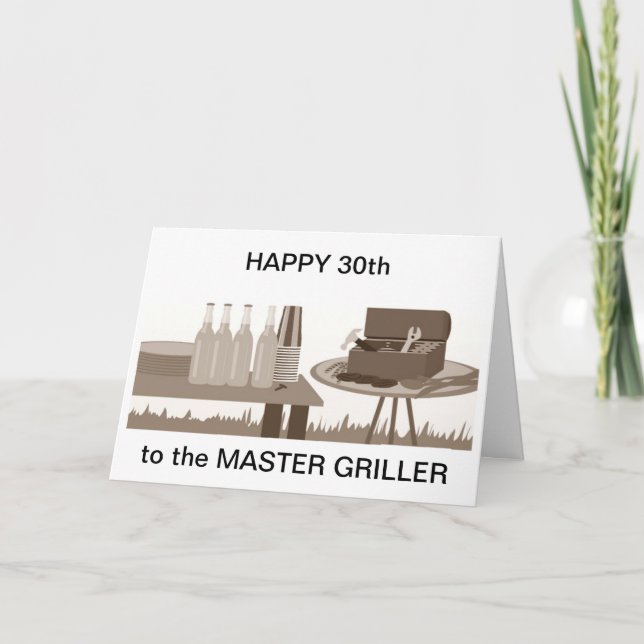 30th FOR THE "MASTER GRILLER" Card (Front)