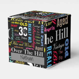 30th Happy BIrthday in a Graffiti Style Favor Box