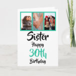 30th happy birthday sister photo collage Card<br><div class="desc">🌶️ Put a smile on a face with this awesome 30th birthday sister photo collage card. - Simply click to personalize this design 🔥 My promises - This design is unique and is designed with you in mind 🙏 Thank you for supporting my small business - If you would like...</div>