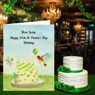 30th  Happy St Patricks Day Birthday Card