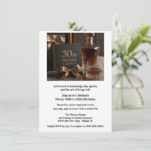 30th Milestone Birthday Aged to Perfection Bourbon Invitation
