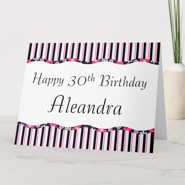 30th or Any Age Birthday-BIG Card (Front)
