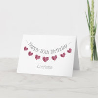 30th or any other birthday knitting wool bunting