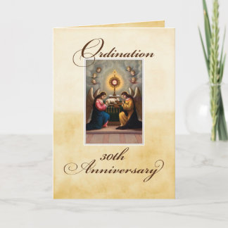 30th Ordination Anniversary Angels at Altar Card