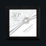 30th Pearl Jewel Wedding Anniversary Design Gift Box<br><div class="desc">30th Wedding Anniversary Design Gift Box. 100% Customizable. Ready to Fill in the box(es) or Click on the CUSTOMIZE IT button to change, move, delete or add any of the text or graphics. Made with high resolution vector and/or digital graphics for a professional print. NOTE: (THIS IS A PRINT. All...</div>
