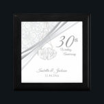 30th Pearl Wedding Anniversary Design Gift Box<br><div class="desc">🥇AN ORIGINAL COPYRIGHT ART DESIGN by Donna Siegrist ONLY AVAILABLE ON ZAZZLE! 30th White Pearl Wedding Anniversary Design keepsake gift box ready for you to personalize. Great for an anniversary or wedding simply by changing the wording. ✔NOTE: ONLY CHANGE THE TEMPLATE AREAS NEEDED! 😀 If needed, you can remove the...</div>