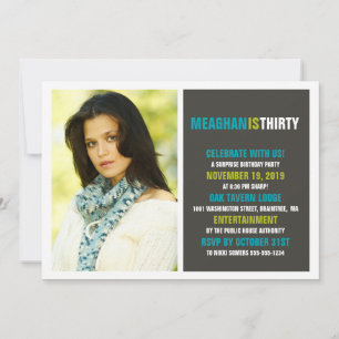 30th Photo Birthday Invitation