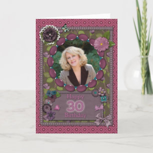 30th Photo card for a birthday