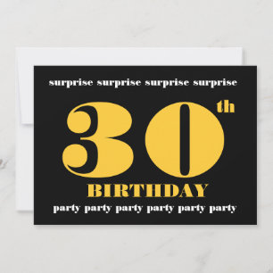 30th SURPRISE Birthday Party Invitation Template