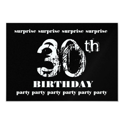 Surprise 30Th Party Template Invitations Free 3