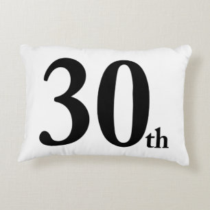 30th This number is for birthdays or anything else Decorative Pillow
