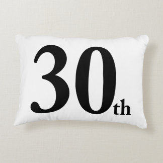 30th This number is for birthdays or anything else Decorative Pillow