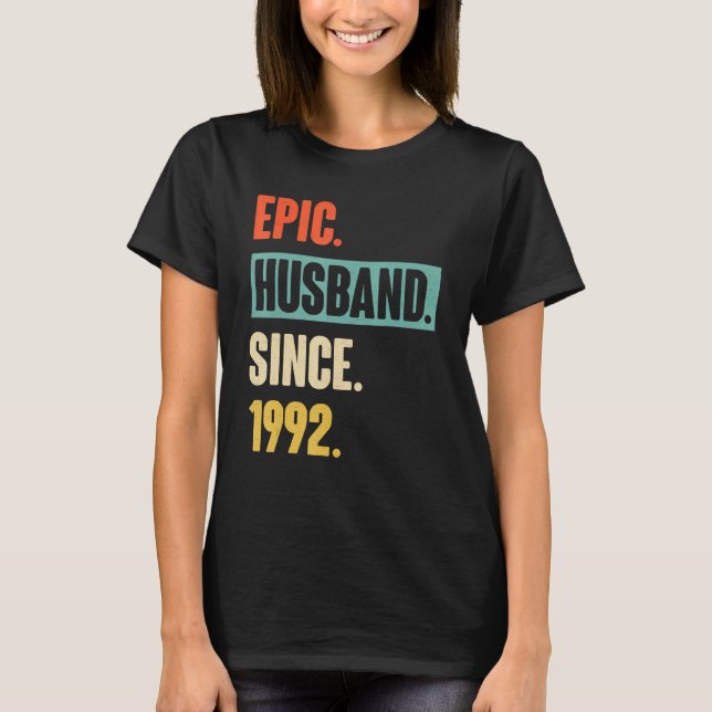 30th Wedding Aniversary  For Him Epic Husband Sinc T-Shirt (Front)