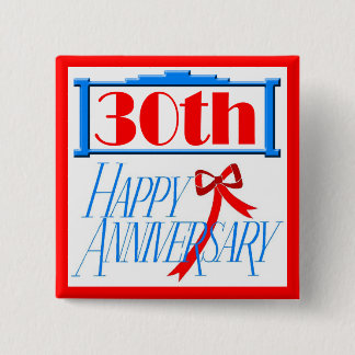 30th Wedding Anniversary Buttons