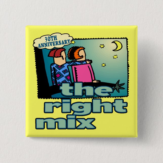 30th Wedding Anniversary Buttons (Front)