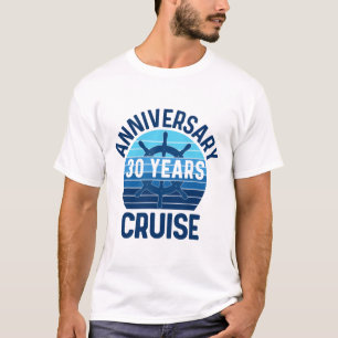 30th Wedding Anniversary Cruise 30 Years Couples V T-Shirt