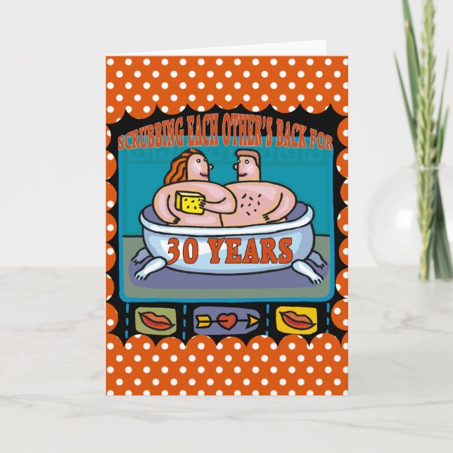 30th Wedding Anniversary Gifts Card (Front)
