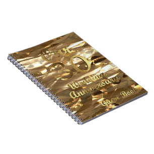 30th Wedding Anniversary Guest Book Gold Elegant
