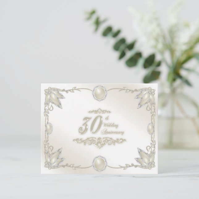 30th Wedding Anniversary Invitation (Standing Front)