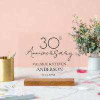 30th Wedding Anniversary Keepsake