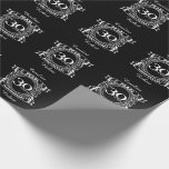 30th wedding anniversary pearl crest wrapping paper<br><div class="desc">A romantic design to celebrate your 30th year of marriage. If you would like any help customizing this design please contact me, their is an ask this designer button, just below this text. This thirtieth, 30 years wedding anniversary crest has the text pearl as that is the traditional gift for...</div>