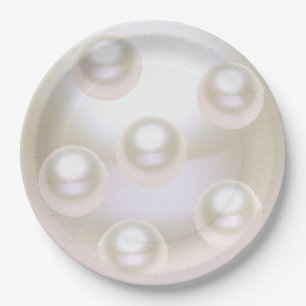 30th Wedding Anniversary Pearl Paper Plate