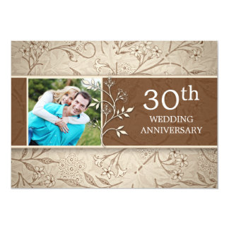 30th Wedding  Anniversary  Invitations Announcements 