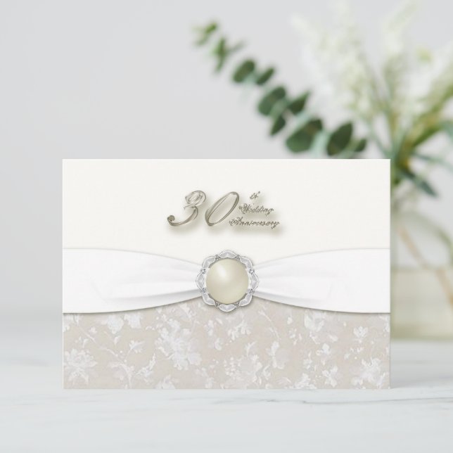 30th Wedding Anniversary RSVP Card (Standing Front)