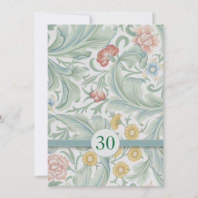 30th wedding anniversary vintage invitations (Front)
