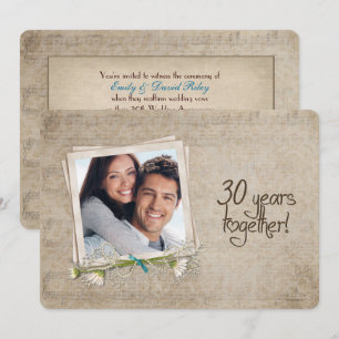 30th Wedding Anniversary Vow Renewal Invitation