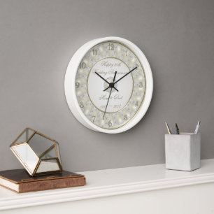 30th Wedding Anniversary Wall Clock