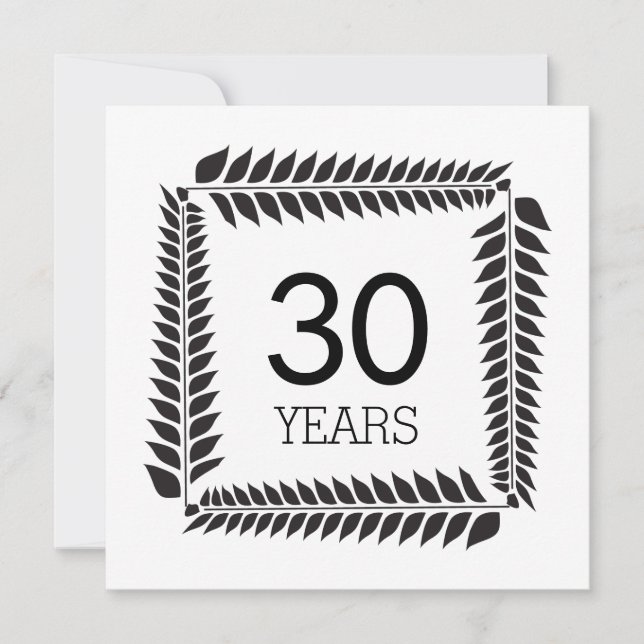 30th Wedding or Business Anniversary Invitation (Front)