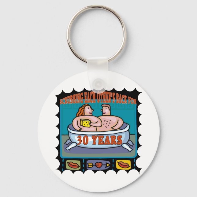 30thweddinganniversaryb5 keychain (Front)