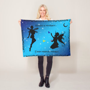 "30X40"  Elf Fairy Butterfly -  Beieve in Yourself Fleece Blanket